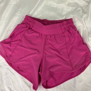 Lululemon Sonic Pink 4” hotty hot athletic shorts Size 2